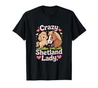 Horse Shetland Pony Crazy Shetland Lady Equestrian T-Shirt