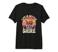 Horse Shire Life is Better with A Shire Retro Equestrian Premium T-Shirt