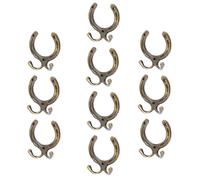 Horse Shoe Double Coat Hook - W100mm x H110mm - Pack of 10 Hammer and Tongs Gold 1000mm x 1000mm