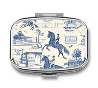 Horse Show Marseille Travel Pill Organizer with Mirror