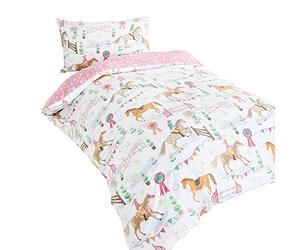 Horse Show Single Duvet Cover and Pillowcase Set