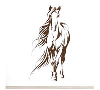 Horse Silhouette, Equine Horse Riding Equestrian - Wall Art Decal Sticker [XLarge] [Chocolate]