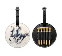 horse sketch Black Printed golf tee storage bag - portable design, easy to organize tee, Black, One Size