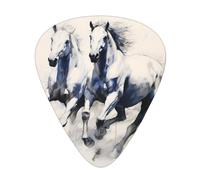 horse sketch guitar pick set, 3 different thicknesses, 12 pieces for a variety of instruments