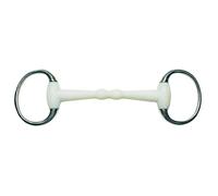 Korsteel Snaffle Bit Flexi Mullen Mouth Eggbutt – Ivory – 5 inches