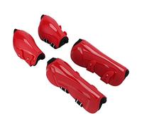 Horse Sport Boots, Splint Boots For Horses Jumps Soft Breathable Anti Slip Adjustable Tendon Set 4Pcs PU Shell Tendon Guard For Jumping (1 Set Red M)