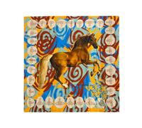 Horse Square 90x90- female- Vivienne Westwood- Silk Scarves- Multicolor- ONE SIZE- Accessories ONE SIZE