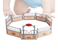 Horse Stable Model | Farm Animal Fence Figurines | Playset Gift For Boys Girls Birthday Easter | Realistic Horses Toy Set With Barn Accessories For Pretend Play Collection Children's Day Decor Fun
