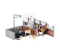 Horse Stable Playset - Pp Farm Horse Toy Set | Imaginative Learning Kit - Creative Horses Stable Pretend Play Model for Early Education Parent Child Bonding and Fun Storytelling