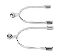 Horse Stainless Steel with Roller Ball, Pair for Equestrian Boots - Durable, Gentle on Horse, for Riding & Training