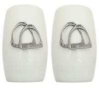 Horse Stirrups China Salt and Pepper Shakers Cruet Set Modern White CSP 191