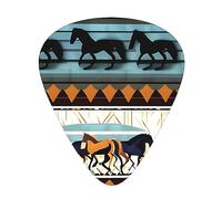 Horse Stripes Pattern Multi-Thickness Guitar Pick Set 12 Pieces Clear Tone Comfortable Feel Strong Wear Resistance And Toughness Comes With Transparent Box