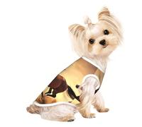 Horse Stripes Pattern Print Dog Shirt Summer Pet T-Shirts Stretchy Cats Dogs Tee Shirt Sleeveless Tank Top Dog Vest