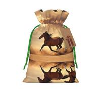 Horse Stripes Pattern Print Reusable Gift Bags,Drawstring Gift Bags For Jewelry And Gifts,For Festive Occasions