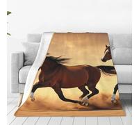 Horse Stripes Pattern Print Soft Warm Blankets Fleece Throw, Lightweight Flannel Fleece Blanket For Bed Sofa Couch