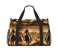 Horse Stripes Pattern Travel Duffel Bag Large Foldable Waterproof Overnight Bag Beach Swim Bags Pool Sports Gym