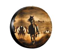 Horse Stripes Pattern Wheel Cover14-17 Inch Spare Tyre Cover Fit Traile Rv Suv Truck Tough Tire Wheel Soft Cover