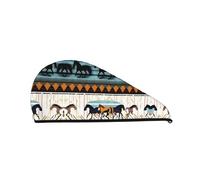 Horse Stripes PatternShower Cap:good water absorption performance and is suitable for fairies with all kinds of hair types