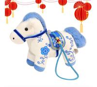 Horse Stuffed Animal - 2026 Huggable Plush Ornament, Chinese New Year Stuffed Doll with Soft Design, Plush Toy for Home, Playroom, Nursery, Travel, Car Stuff Ornament Cute Style