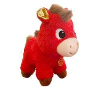 Horse Stuffed Animal,2026 New Year Decor Mascot Doll - Year Of The Horse Plush Toy | for Kids Adults Birthday Halloween Christmas Party Stocking Stuffers Bedside Table Nursery