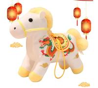 Horse Stuffed Animal | 2026 Soft Cute Festive Doll | Year Of The Horse Plush Toy for Kids,for Chinese New Year Christmas Celebration Home Decor Nursery Room Party Collection Display