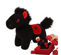 Horse Stuffed Animal - 8 Inch Chinese Success Doll - Horse Plush Doll Room Decor - for Bag Spring Festival Holiday Kids Boys Girls Friends Adults Collectors