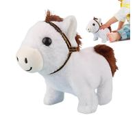 Horse Stuffed Animal - Motorized Companion, Single Plaything Comfort Doll For Sleeping Quarters, Electronic Figure With Interactive Movement, Children's Toys, Playtime Creature For Young Boys