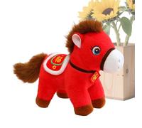 Horse Stuffed Animal - Soft Plush Cartoon Doll, Chinese Adorable Collectible for Home Decor, Car Bag Shop Display, Schools Offices Cafes Bookstores Sofas | Beds Bookshelves Display Cases