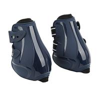 Horse Support Boots PU Neoprene Horse Leg Protective Boots for Riding Jumping Training (Navy blue hind legs M 100x70cm / 39.37x27.56in)