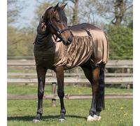 Horse Sweet-Itch Summer Mesh Combo Neck Fly Rug with Belly Flap Brown