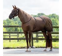 Horse Sweet-Itch Summer Mesh Combo Neck Fly Rug with Belly Flap Brown