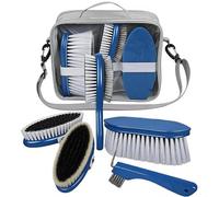 Horse Tack Cleaning Kit, 6-Piece Set With Hoof Pick, Horse Comb, Brush, Sponge, Double-Sided Comb, Ideal for Equine Grooming and Tack Care
