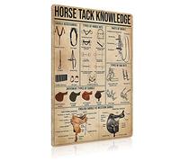 Horse Tack Knowledge Metal Signs Wall Decor Cowboy Guide Posters Farm Club Decor Home Decor Plaque 8x12 Inch