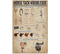 Horse Tack Knowledge Metal Tin Signs Different Types Of Saddle Retro Posters Equestrian Club Shop Cafe Living Room Farm Kitchen Bathroom Home Art Wall Decoration Plaque Gift