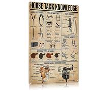 Horse Tack Knowledge Tin Metal Sign Wall Decor Fun Decoration for Home Kitchen Bar Room Garage Vintage Retro Poster Plaque 12"x18" Inch
