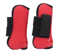Horse Tendon Boots, Horse Leg Protectors with PU Shell and Elastic Neoprene, Fetlock Support for Jumping and Riding, Impact Absorbing Protection for Front Legs (A pair of enlarged front legs)