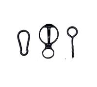 Horse Tie Ring Safe Horse Stall & Muck Supplies Stainless Steel Horse Supplies Secure Horse Tie Ring For Single Tethering Tack(Black)