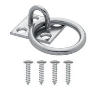 Horse Tie up Rings | Cold Resistant Fastener Hooks Stable Mounting Ring for Walls Boards Buckets | Durable Plated Loop for Hay Nets Piles Equestrian Tack Farm Use