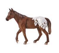 Horse Toy Appaloosa Chestnut 13.5x13.5x10.5cm Realistic Durable PVC Model Figure