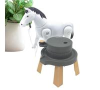 Horse Toys - 11cm/4.33 Inches Electric Millstone Pulling Animal Figures | Horse Figures With Flexible Joint | For Boys Girls Home Playroom Preschool Daycare Playground Party