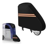 Horse Trailer Drawbar Cover, 600D Oxford Cloth Caravan Drawbar Trailer Protector with 4 Reflective Strips Tow Hitch Cover Compatible with SGold One, Touring One (L(110 * 17 * 104cm))