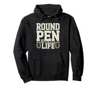 Horse Trainer Happy Place Round Pen When Finally Softens Pullover Hoodie