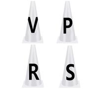 Horse Training Equipment,Portable White Dressage Letters - Competition Dressage Markers, Stackable Sports Training Cones for Equestrian Athletes