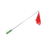 Horse Training Flag - Retractable Flagpole Equestrian Training Equipment, Horsemanship Supplies with Bright Competition Flag, Telescopic Pole for Riding Schools, Events & Refereeing , Green Handle