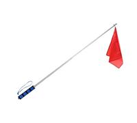 Horse Training Flag - Retractable Flagpole Equestrian Training Equipment, Horsemanship Supplies with Bright Competition Flag, Telescopic Pole for Riding Schools, Events & Refereeing, Blue Handle