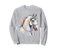 Horse Tribal Abstract Art Native American Geometric Horses Sweatshirt