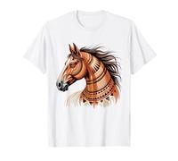 Horse Tribal Abstract Art Native American Geometric Horses T-Shirt