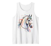 Horse Tribal Abstract Art Native American Geometric Horses Tank Top