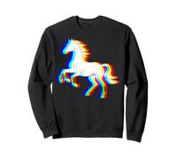 Horse Trippy EDM Rave Illusion Graphic Equestrian #25D17 Sweatshirt