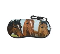 Horse Ultra Light glasses case, Porteble Travel Slip in Eyeglasses Bag Sunglasses Pouch Holder with Belt Clip